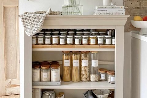 Simple Spice Cabinet Organization