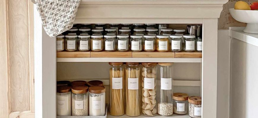 Simple Spice Cabinet Organization